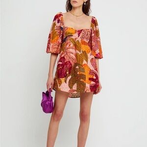 Kourt Tropical Print Mini Dress